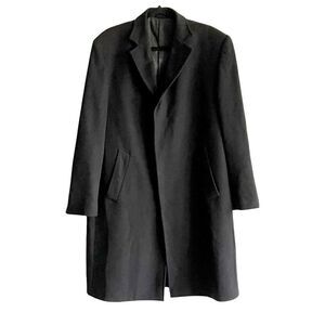 WEATHER REPORT Men’s Winter Wool Cashmere Button Front Overcoat Coat Black 44R